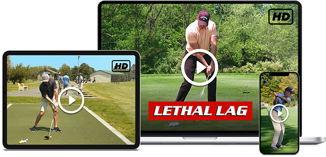 Image featuring Eric Cogorno's Lethal Lag training course, shown on a desktop, laptop, and mobile device.