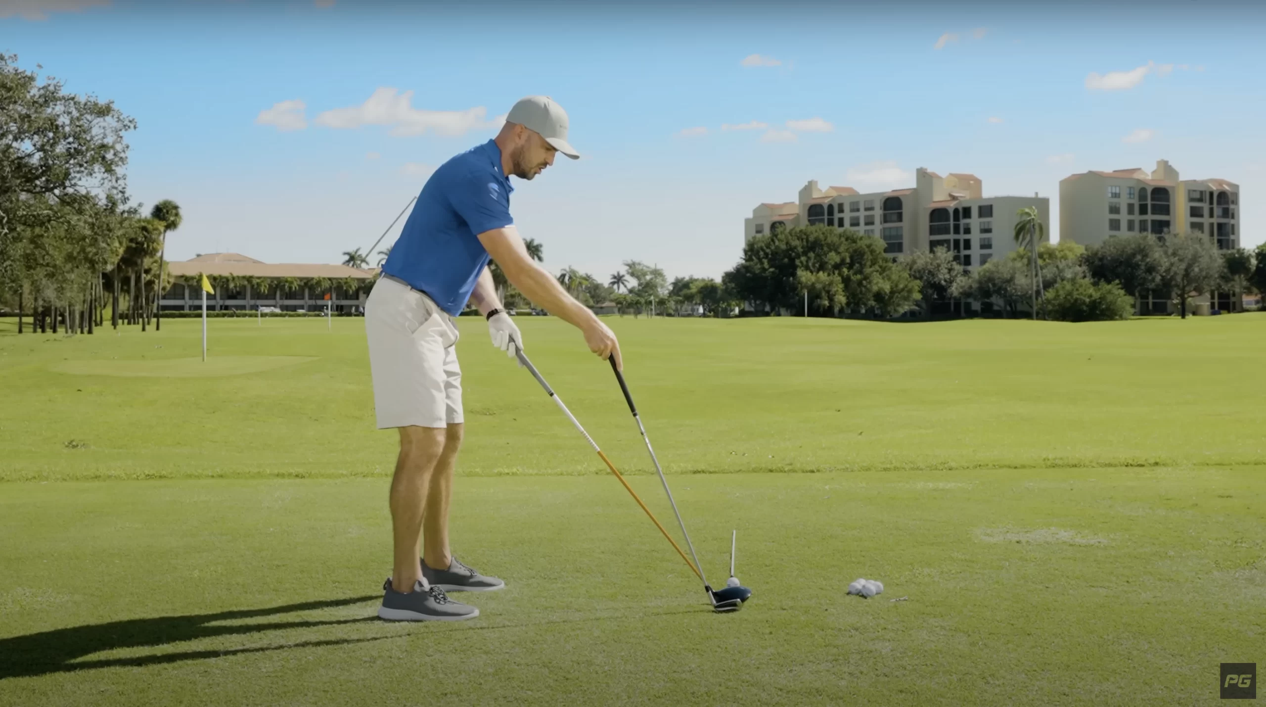 Golfer showing how to transition from irons to drivers