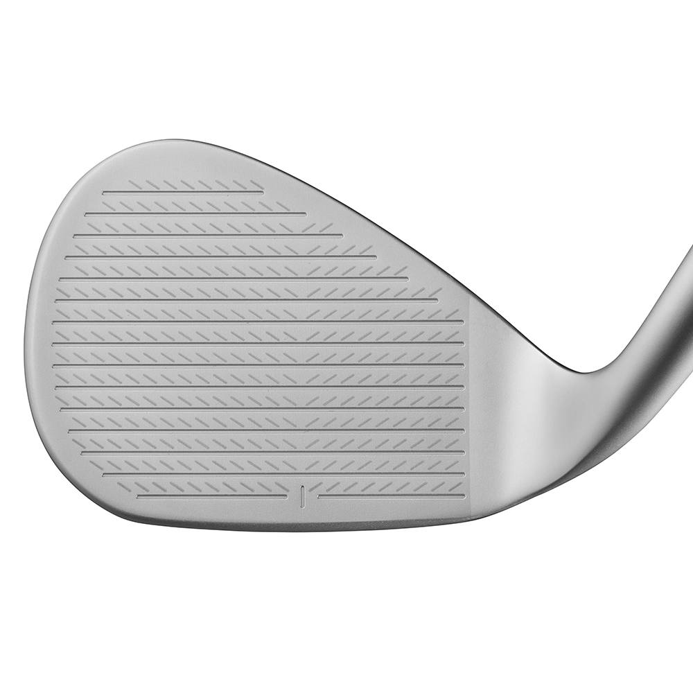 Close-up details of the ONE Wedge clubhead face, showing the intricate Control Spin Groove design.