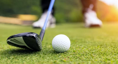 SF1 Driver next to golf ball