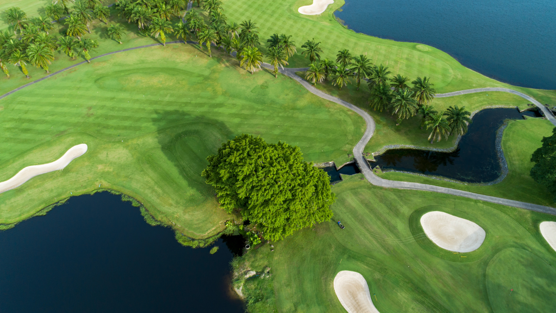 Overhead view of a beautiful golf course